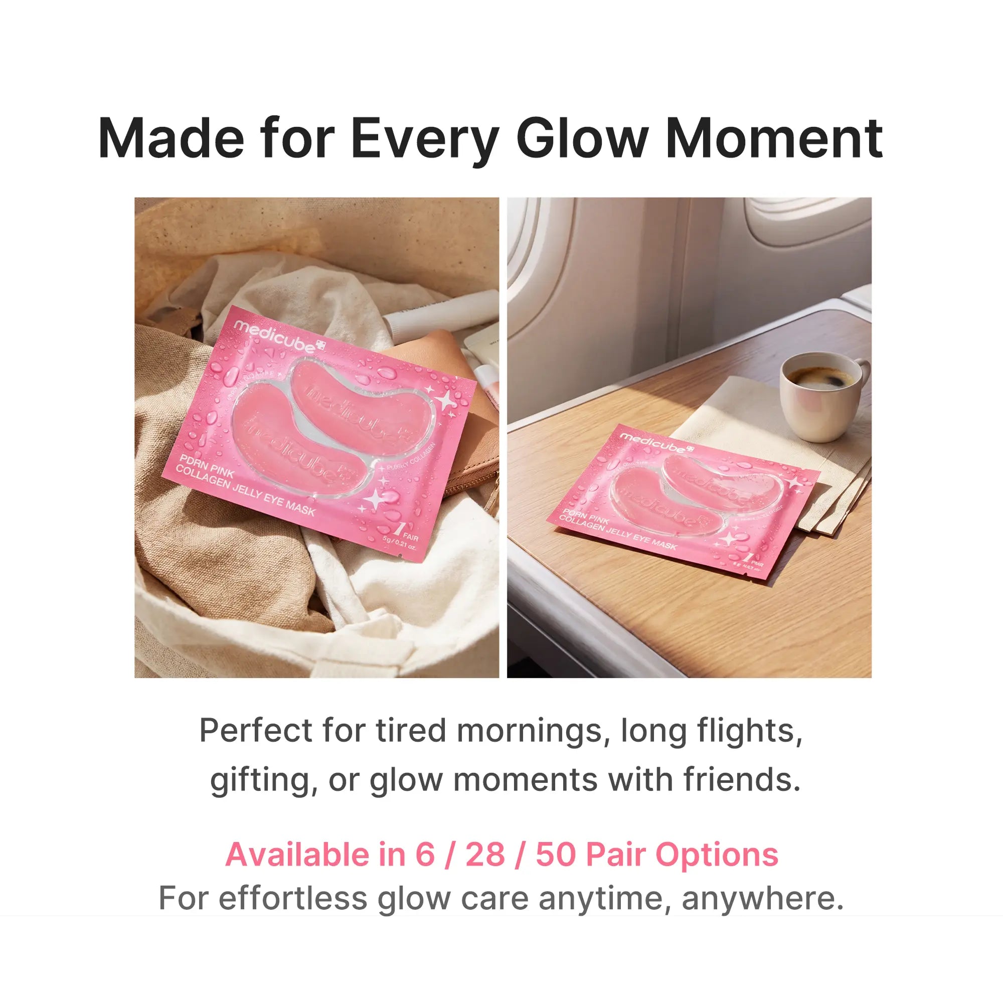 [NEW] [Medicube] PDRN Pink Collagen Jelly Eye Mask | Hydrogel Eye Patches with PDRN, Collagen, NAD | Refreshing for Puffy, Tired Eyes | Firming for Look of Wrinkles, Fine Lines | Korean Skincare (6/28/50 Pairs)