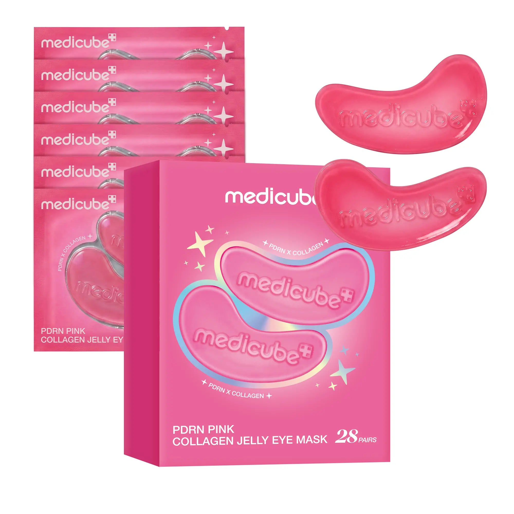[NEW] [Medicube] PDRN Pink Collagen Jelly Eye Mask | Hydrogel Eye Patches with PDRN, Collagen, NAD | Refreshing for Puffy, Tired Eyes | Firming for Look of Wrinkles, Fine Lines | Korean Skincare (6/28/50 Pairs)