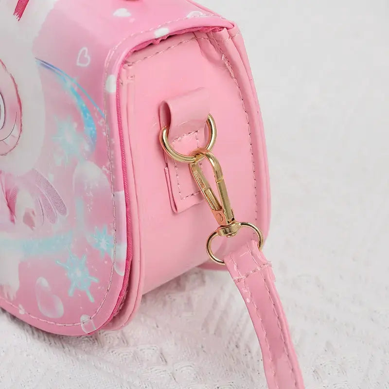 Cute Girls Crossbody Bag with Pearl Handle, Small Shoulder Purse for Kids, Lightweight Fashion Handbag for Travel, Party, School, Holiday Gift, Doll Accessory Included, Adjustable Strap, Convertible Shoulder & Crossbody Bag